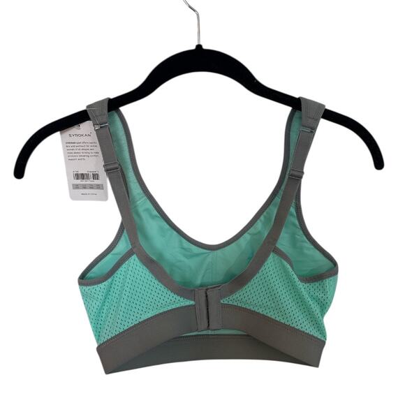 Syrokan High Impact Bounce Control Wireless Sports Bra Turquoise Size 32D A196 - Picture 3 of 7